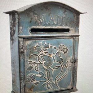 Distressed Embossed Wall Mounted Mailbox